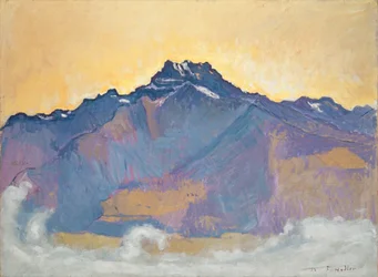 Le Dents du Midi viste da Chesières, 1912