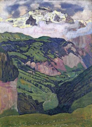 La Jungfrau vista da Isenfluh, 1902