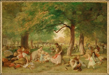Nachmittag im Prater - Un pomeriggio al Prater ... (dipinto su tela)