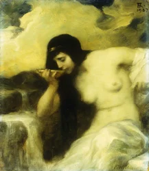 Ninfa che beve a una sorgente, 1907