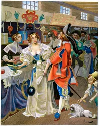 Les Galeries de Bois durante il regno di Luigi XIII, XVII secolo, c1870-1950