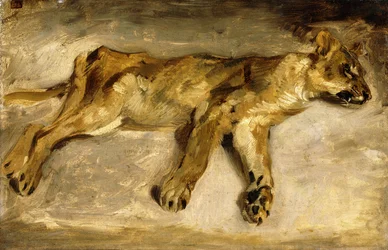 Una leonessa addormentata, c.1830