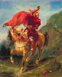Cavaliere Arabo che Dà un Segnale