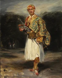 Conte Demetrius de Palatiano in costume Suliot, non datato