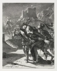 Amleto: Amleto si precipita a seguire il fantasma di suo padre, 1835