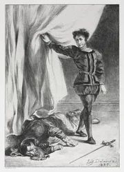 Amleto: Amleto e il cadavere di Polonio, 1835