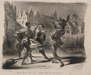Illustrazioni per Faust: Duello di Faust e di Valentin