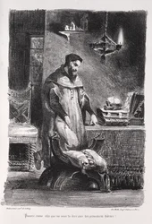 Illustrazioni per Faust: Faust nel suo camerino, 1828