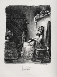 Illustrazioni per Faust: Margherita con la ruota, 1828