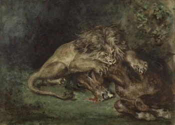 Leone che Divora un Cavallo, c. 1844