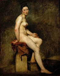 Mademoiselle Rose seduta nuda