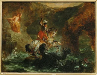 Saint Georges combattant le dragon, dit aussi Persee delivrant Andromede - San Giorgio che combatte il drago ...