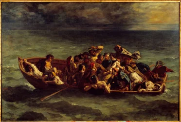 Il naufragio di Don Giovanni. Illustrazione del libro di George Gordon Byron detto Lord Byron, canto II. Dipinto di Eugene Delacroix