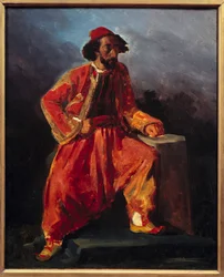 Turco seduto. Presunto ritratto di Paul Barroilhet (1805 - 1871) artista lirico