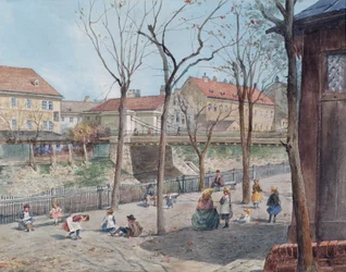 Il ponte delle catene sul fiume Vienna