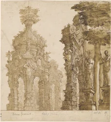 Progetto scenico di padiglioni da giardino