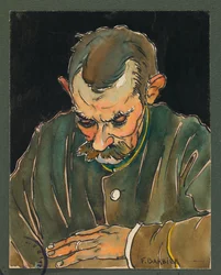 Phongeron legge la lettera della moglie, Gustrow