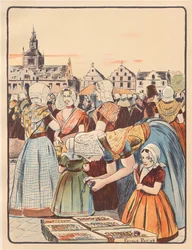 Un mercato in Zelanda, 1898