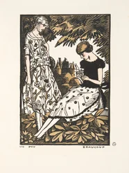 Un Peu, Beaucoup, da una Collezione di Tavole di Moda, 1920 (stampa pochoir)