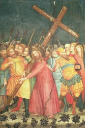 Cristo che porta la croce sulla via del Calvario