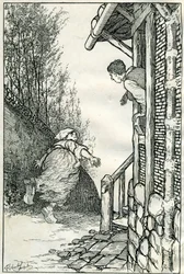 Illustrazione di Filiberto Scarpelli per la fiaba "Toinette l