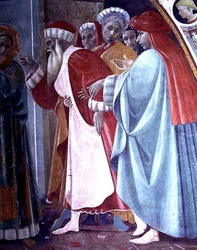 SS. Stefano e Margherita, (dettaglio) dal tabernacolo del Canto al Mercatale, 1498