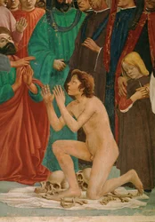 San Pietro resuscita il figlio del prefetto Teofilo, suo carceriere (dipinto murale)