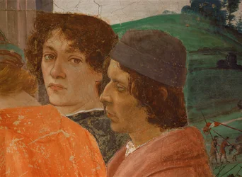 Due giovani assistono alla crocifissione di San Pietro (dipinto murale)