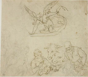 Natività (recto); Vergine e Bambino, Angelo (verso)