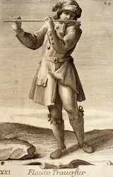 Uomo che suona il flauto