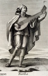 Uomo che suona il tiorba