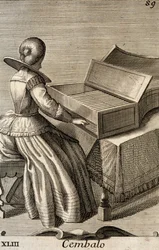 Donna che suona il clavicembalo