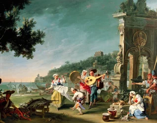 Tarantella a Margellina, ca 1750