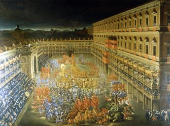 Festa a Palazzo Barberini in onore di Cristina di Svezia, 28/02/1656