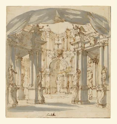Il cortile di un palazzo: Progetto per un palcoscenico