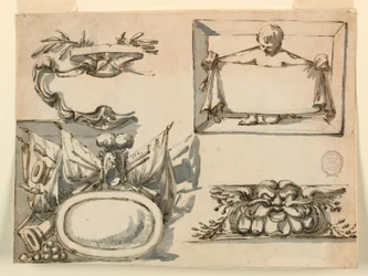 Disegno, Uno scudo, un trofeo, un