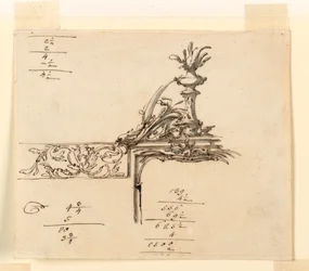 Disegno, progetto per una cornice, 1750-75