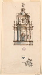 Disegno, progetto per un tabernacolo, 1750-1775