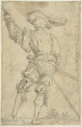 Il guerriero visto da dietro