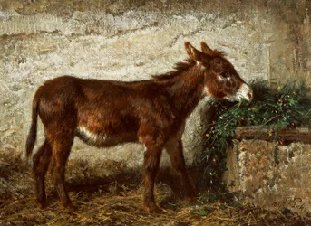 Asino nella mangiatoia di Filippo Palizzi