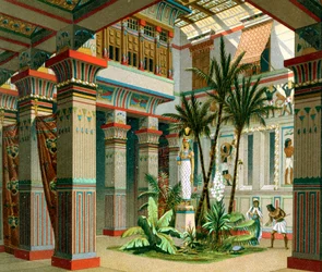 Interno di un palazzo egizio antico, 1888