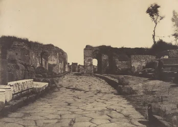 Pompei, Via di Pompeo, Monumento funebre di Mamia, ca. 1853