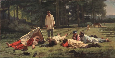 Riposo durante la raccolta del fieno, 1887