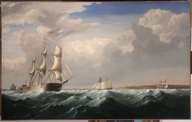 Velieri al largo della costa del New England, ca. 1855
