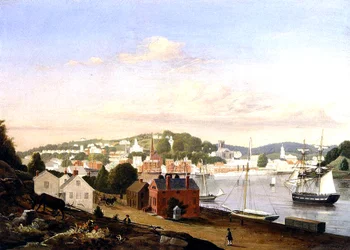 Veduta di Norwich, Connecticut, USA, 1849