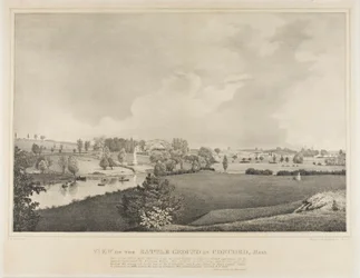 Vista del campo di battaglia di Concord, Massachusetts