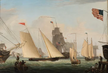 Yacht Northern Light nel porto di Boston, 1845