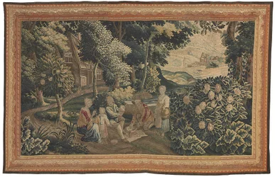 Arazzo pastorale fiammingo, inizio XVIII secolo (tessuto)