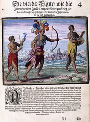 Una pagina dal libro "Piccoli viaggi, in tedesco, Parte I: Congo di Pigafetta", 1597