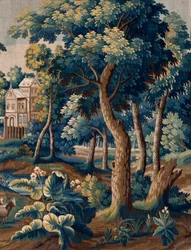 Arazzo fiammingo. Fine 17° secolo. Proprietà della chiesa Sint-Walburgakerk Oudenaarde.